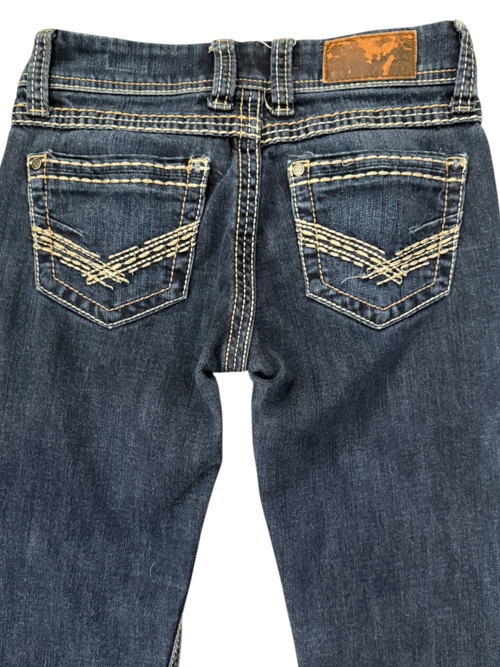 BKE Addison Low Rise Jeans Women’s 25 Dark Wash Whispering Stretch Thick Stitch - Picture 4 of 15